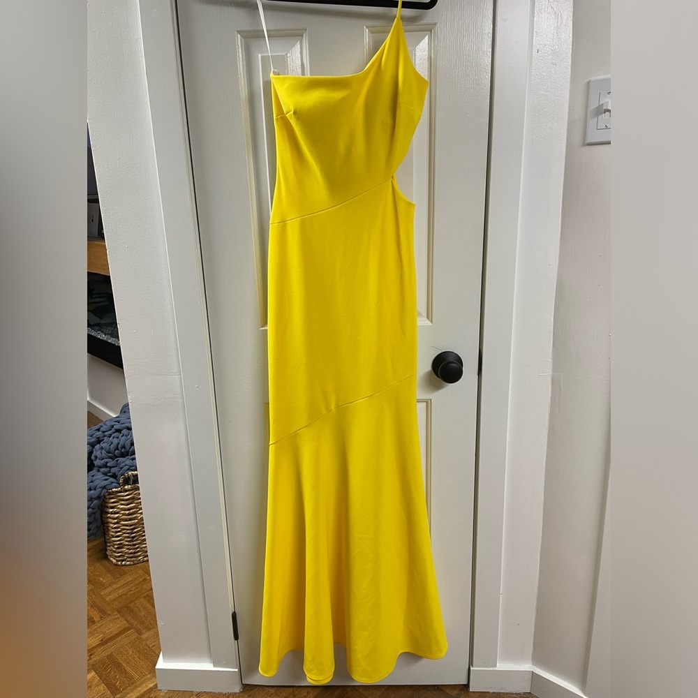Betsy & Adam Formal Yellow Dress